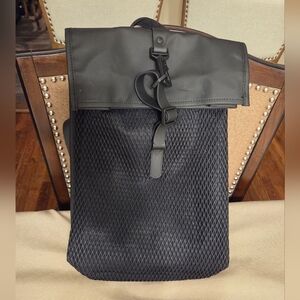 RAINS Backpack ROLLTOP RUSKSACK MESH MINI BLACK